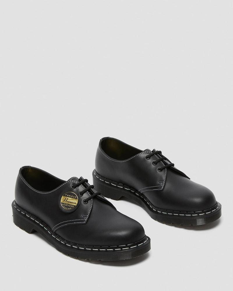 Dr Martens 1461 Made in England Cavalier Læder Oxford Sko Dame Sort | DK 353BEX